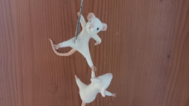 Mäusegirlande, Apfelmaus, Siebenschläfer, Hamster